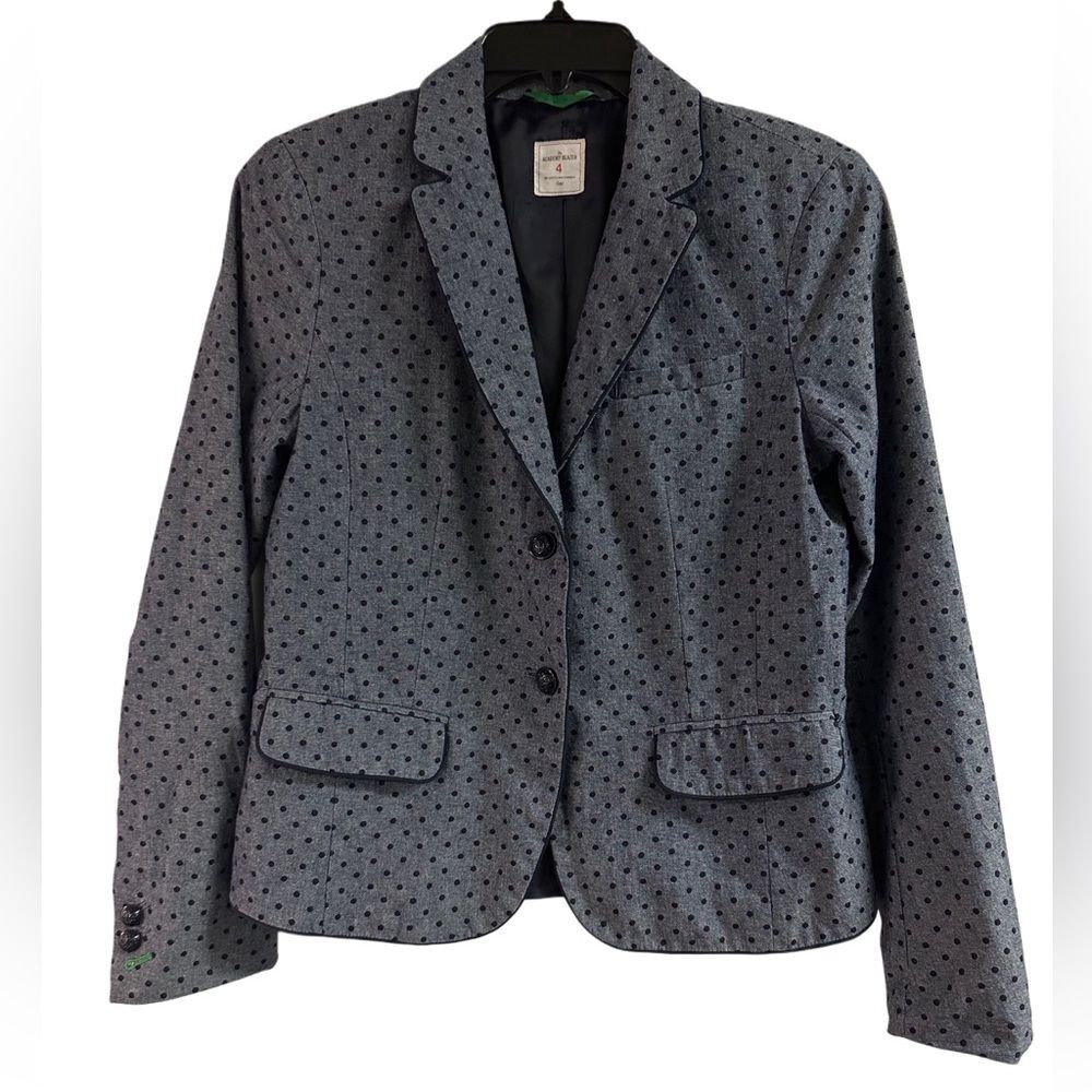 Gap Blue Polka Dot The Academy Blazer Size 4